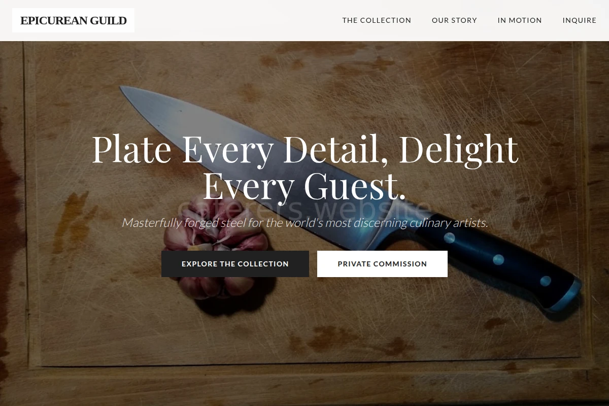 Plated-service Chef Knife