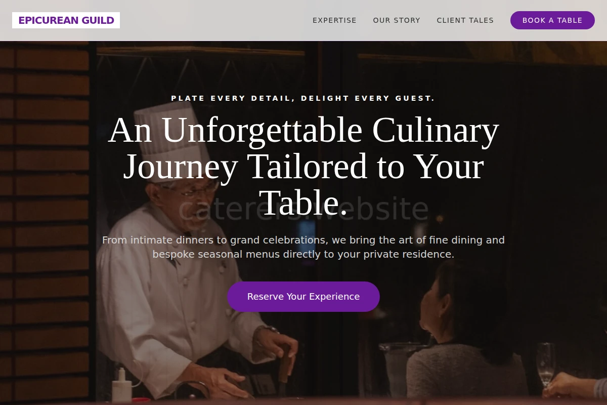 Menu Private Chef