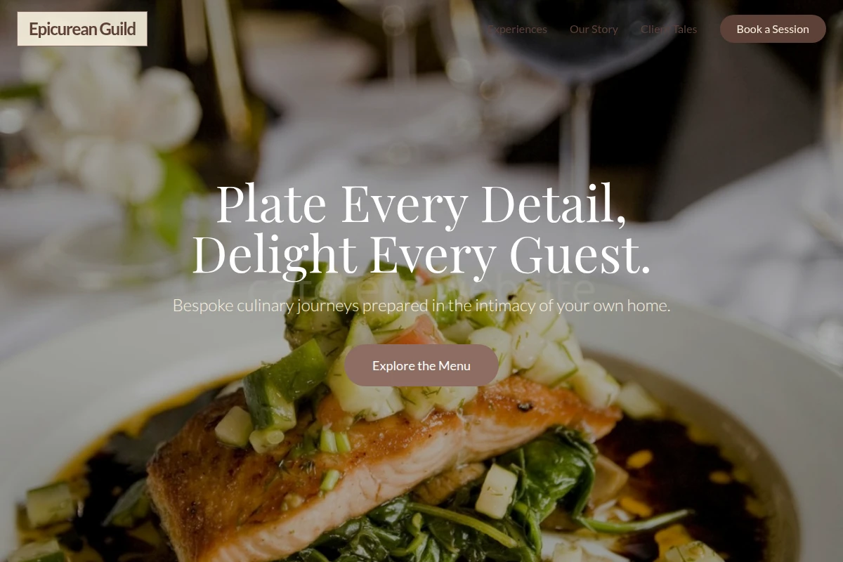 Menu Private Chef